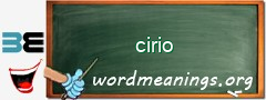 WordMeaning blackboard for cirio